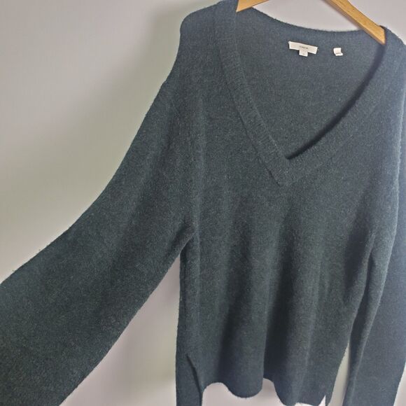 Vince Merino Wool Alpaca Blend V-Neck Sweater - Size Large - Picture 4 of 8